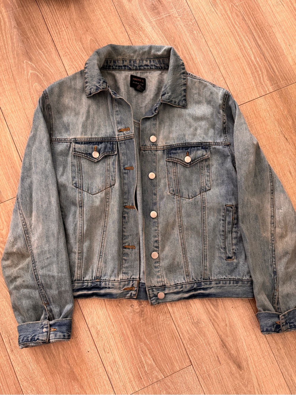 Forever 21 Light Blue Denim Jean Jacket